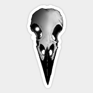 Dark Raven Skull Sticker